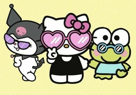 Hello Kitty Sunglasses, Goodbye Kitty, Cartoon Hello Kitty, Hello Kitty Wallpaper Hd, Kuromi Sanrio, Kitty Cartoon, Hello Kitty Themes, Hello Kitty Aesthetic, Kitty Art