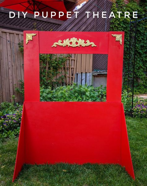 Puppet Show Stage Diy, Diy Puppet Show, Puppet Show Stage, Kids Puppet Theater, Diy Puppet, Puppet Stage, Theatre Diy, Handmade Decorative Items, Imagination Toys