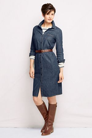 Denim Shirt Dress Outfit, Denim Dress Style, Denim Shirt Dress Women, Denim Dress Outfit, Red And Blue Dress, Shirt Dress Outfit, Womens Denim, Denim Chic, Denim Shirt Dress