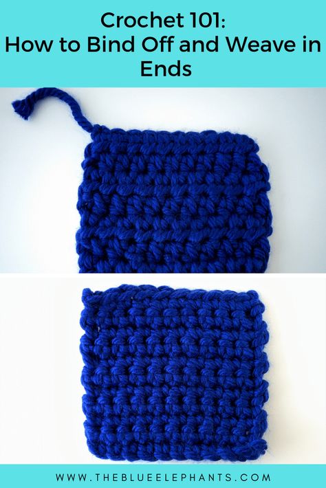 Crochet Cast Off, Finish Crochet Project, Finishing Off Crochet, How To Weave In Crochet Ends, How To End Off Crochet, How To End A Crochet Stitch, Tie Off Crochet Ends, How Do You End A Crochet Project, Tying Off Crochet Ends