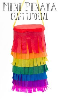 mini rainbow piñata craft idea, colourful kids crafts, fun activities for children, crepe paper, toilet roll tube craft ideas Diy Mini Pinata How To Make, Mexican Crafts For Preschool, Encanto Activities For Kids, Stitch Activities For Kids, Fiesta Crafts For Kids, Mexico Crafts For Preschool, Encanto Crafts For Kids, All Around The World Crafts For Kids, Easy Diy Pinata