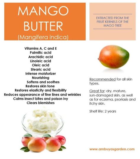 Mango Butter Benefits Skin, Mango Butter Benefits, Mango Butter Lotion, Benefits Of Mango, Mango Benefits, Diy Body Scrub Recipes, Cannibis Recipes, Homemade Body Butter, Holistic Recipes