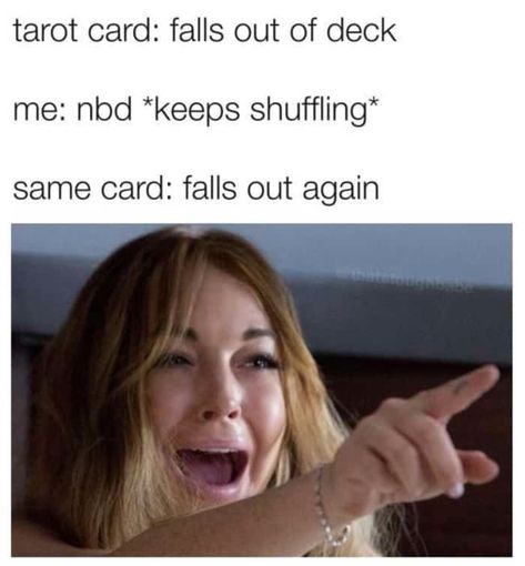 These witchy memes aren't just funny around Halloween. From backtalking tarot cards to trying to fit in at family dinners, you'll appreciate these funny witch memes. History Of Tarot Cards, Witch Jokes, Funny Spiritual Memes, Fortune Cards, Funny Witch, Tarot Book, Tarot Reader, Tarot Astrology, Magical Life