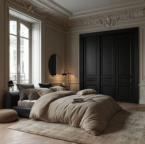 Sims 4 Cc Parisian, Bedroom Makeover Inspiration, Earthy Bedding, Bedroom Parisian, Bedroom Organization Tips, Parisian Bedroom, Dream Apartment, Dream House Interior, Bedroom Aesthetic