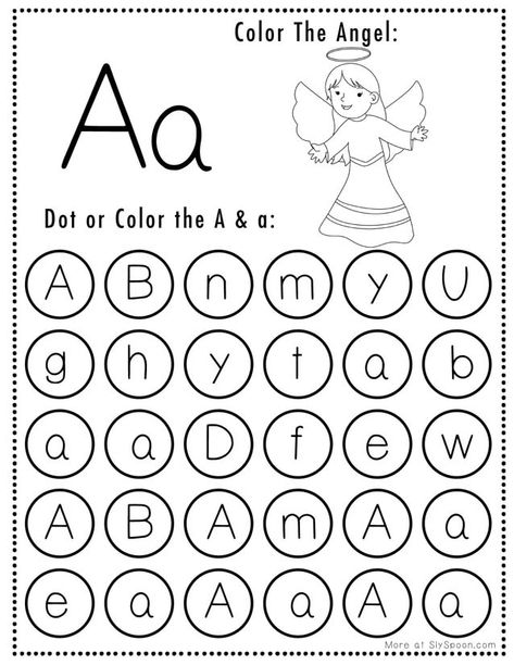 A Worksheets Preschool, Learning The Letter A, Letter A Worksheet, Alphabet Letter Worksheets, Homeschool Preschool Activities, Dot Worksheets, Christmas Worksheets, Free Printable Activities, Phonics Lessons