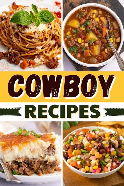 Cowboy Recipes Pioneer Woman, Cowboy Dishes, Cowboy Meals, Appalachian Food, Cowboy Recipes, Cowboy Casserole Recipe, Cowboy Chili, Cowboy Stew, Cowboy Casserole