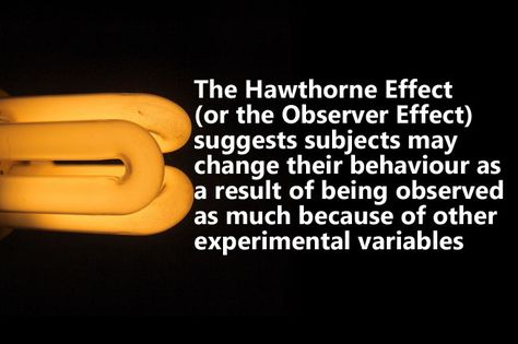 psychology Hawthorne Effect, Observer Effect, The Observer, Business Studies, But Why, Leadership, Psychology, In This Moment