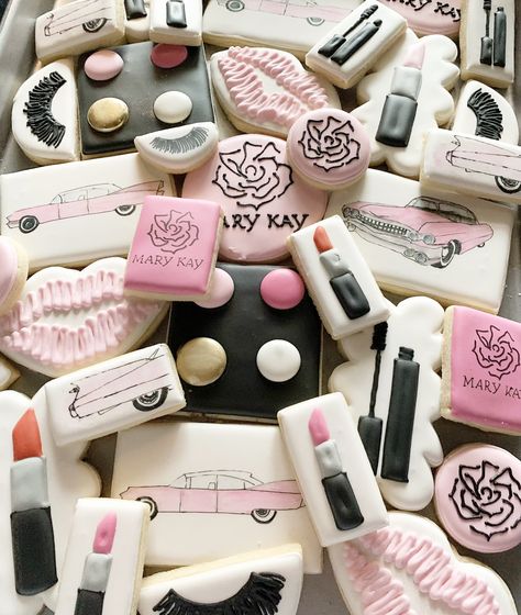 Mary Kay Cookies, Polish Cookies, Mary Kay Party, Party Cookies, Ladies Party, Mary Kay, Cookie Decorating, Decorating Ideas, Nail Polish