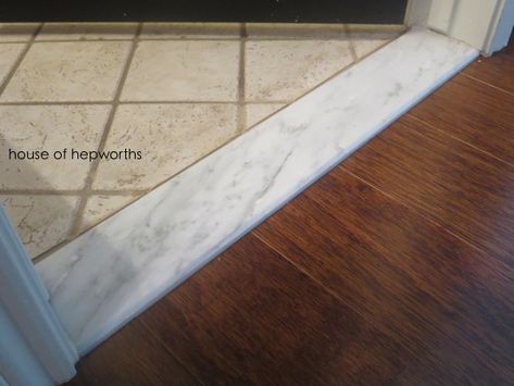 diy marble threshholds for the bathroom Floor Threshold Ideas, Marble Threshold Bathroom, Floor Saddle Transition, Door Threshold Ideas Interior, Bathroom Threshold Ideas, Marble Threshold Transition, Door Transition Ideas, Door Threshold Ideas, Bathroom Threshold