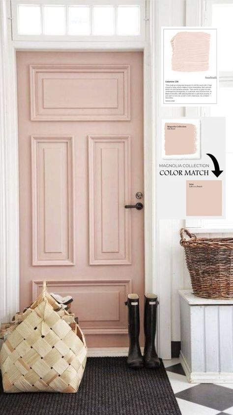 Check out frostedevents's Shuffles Pink paint #pinkaesthetic #pink #blush #aethetic #homeinspiration Dusty Pink House Exterior, Sedona Pink Behr, Pink Paint For Bedroom, Antique Pink Paint Color, Pink Interior Door, Pink Mudroom, Blush Wall Paint, Behr Pink Paint Colors, Pink Basement