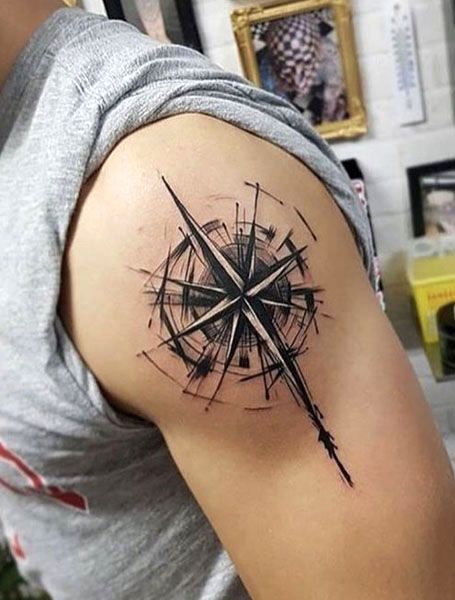 20 Cool Compass Tattoos For Men in 2021 - The Trend Spotter Compass Tattoos Arm, Viking Compass Tattoo, Compass Tattoo Meaning, Nautical Compass Tattoo, Compass And Map Tattoo, Tattoo Main, Compass Tattoo Men, Compass Tattoos, Mangas Tattoo