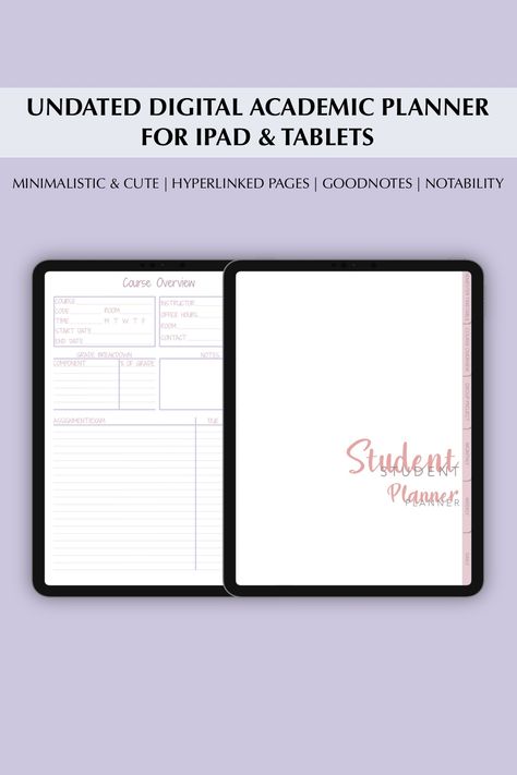 📘✨ Your Perfect Study Companion! 🎓💕 Introducing our Undated Digital Academic Planner 🖥️🍃 ✨ Features: * Hyperlinked pages * Cover page & Table of Contents * Semester Timetable * Course Overview * Group Project Planner * Monthly, Weekly, & Daily Overview 📚🌿 Plan your way to success and achieve academic excellence with ease. Let this planner be your study buddy throughout the year! #AcademicPlanner #StudentPlanner #DigitalPlanning #StudyBuddy #Kangity Digital Academic Planner, Digital Student Planner, Course Overview, Study Buddy, Way To Success, Academic Excellence, Group Project, Planner Monthly, Group Projects