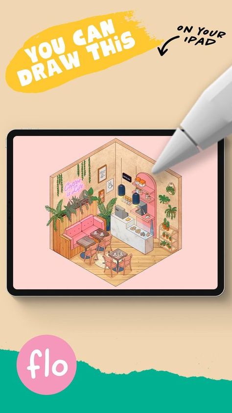 Corner Drawing, Procreate App Tutorial, Procreate Ipad Tutorials, الفن الرقمي, Isometric Drawing, Ipad Tutorials, Adobe Illustrator Graphic Design, Illustrator Design Tutorial, Using Procreate