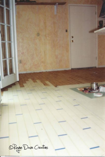 Painted Concrete Floor, Concrete Floor Paint, Basement Refresh, Painting Basement Floors, Faux Wood Paint, Basement Floors, Faux Wood Flooring, Delta Kitchen Faucet, Paint Concrete