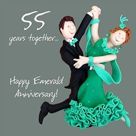 55th Wedding Anniversary Card - Emerald Happy 55th Anniversary, Emerald Wedding Anniversary, Emerald Anniversary, 55th Wedding Anniversary, Wedding Anniversary Quotes, 55th Anniversary, Wedding Anniversary Wishes, 60 Wedding Anniversary, Anniversary Greeting Cards