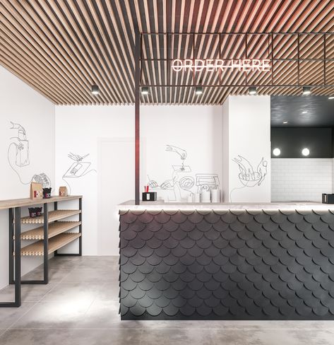 SUSHI WOK OUT (japanese restaurant) on Behance Sushi Shop Design, Train Restaurant, Sushi Cafe, Sushi Train, Sushi Shop, Interior Modern, Japanese Restaurant, Shop Interior, Cafe Design