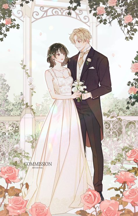 Wedding Anime, The League Of Villains, Korean Manhwa, League Of Villains, Anime Wedding, Adoptive Mother, Online Comics, Romantic Anime Couples, Anime Couple