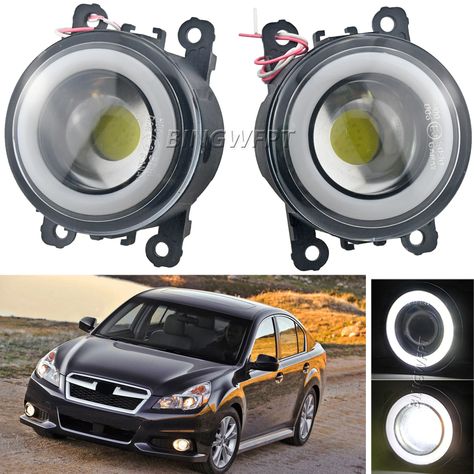 2 Pieces Fog Light with Angel Eye DRL For Subaru Legacy Outback 2010 2011 2012 Car Front Bumper LED Legacy Outback, Angel Eye, Subaru Legacy, Angel Eyes, Car Front, Fog Light, Subaru, Angel, Led