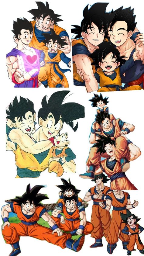 SON GOKU GOHAN AND GOTEN👨‍👦‍👦😊 Goku Gohan And Goten, Goku And Goten, Gohan And Goten, Goku Gohan, Goku And Gohan, Goku Vs, Son Goku, Dragon Ball