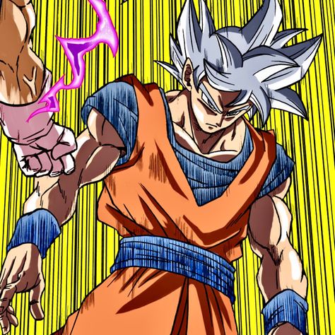 Goku Mui Goku Manga Colored, Ultra Instinct Goku Manga, Goku Ultra Instinct Manga, Goku Manga Color, Mui Goku, Goku Pfp, Goku Mui, Goku Ui, Dbz Oc