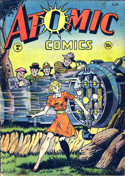 Comic Book Cover For Atomic Comics #4 Groot Comics, Matt Baker, Comic Book Heroines, Si Fi, Golden Age Comics, Pulp Covers, Classic Comic Books, Sci Fi Comics, Comic Cover