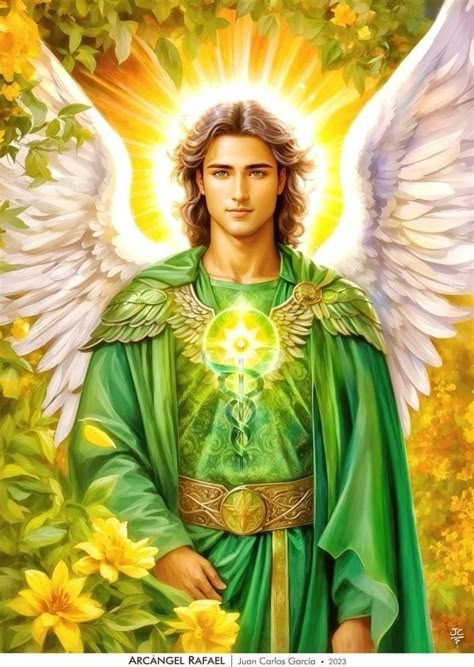 Guardian Angel Images, Archangel Raguel, St Raphael Archangel, Seven Archangels, Disney Character Art, Spiritual Paintings, Archangel Raphael, Animal Spirit Guides, Angel Images