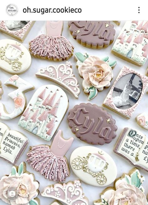 Fairytale Cookies Decorated, Once Upon A Time One Year Birthday Party, Princess Tea Party Cookies, Once Upon A Time Cookies, Once Upon A Time Party Theme, Once Upon A Time Baby Shower Theme, Once Upon A Time 1st Birthday Party, Tea Party Cookies Decorated, Princess Cookies Decorated