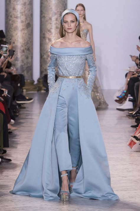 Pantsuit Wedding Dress, Sequin Jumpsuit Long Sleeve, Elie Saab Haute Couture, Elie Saab Spring, Elie Saab Couture, Gaun Fashion, Couture Mode, فستان سهرة, Long Sleeve Sequin