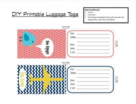 Printable Tags With That In Mind I've Created A Set Of Two In Luggage Label Template Free Download - 10+ Professional Templates Ideas | 10+ Professional Templates Ideas Luggage Tags Printable Templates, Free Luggage Tag Printables, Printable Luggage Tags, Luggage Tags Printable, Luggage Tag Template, Kids Luggage Tags, Tag Template Free, Luggage Tags Diy, Account Statement