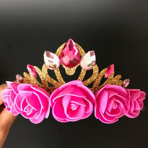 Sleeping Beauty Theme, Sleeping Beauty Crown, Aurora Crown, Aurora Costume, Disney Aurora, Pink Flower Crown, Crown Pink, Baby Crown, Rose Crown