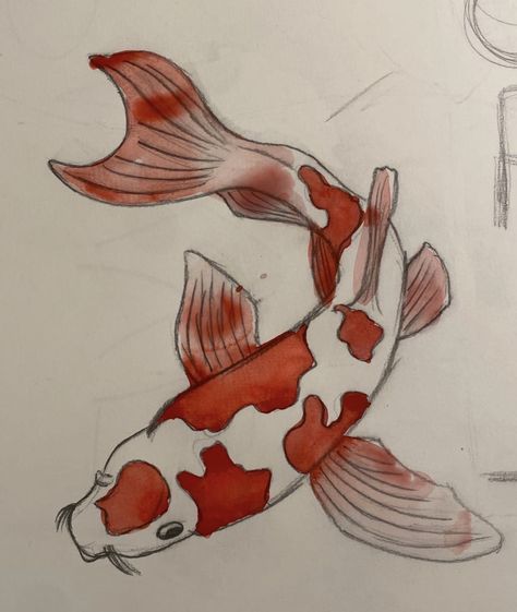 Coi Drawings, Inspo Drawing, Drawing Prompts, Creative Drawing Prompts, Drawing Prompt, Creative Drawing, Fish Art, Art Ideas, Batik