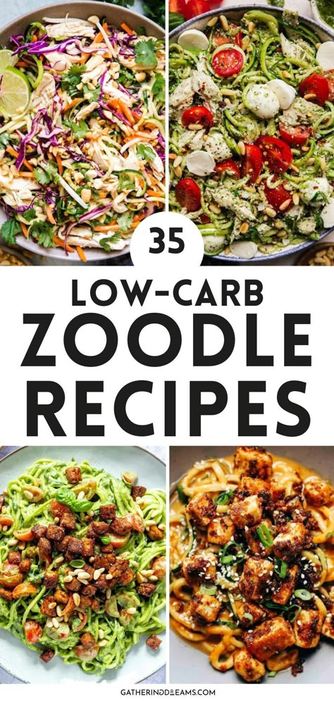 Whole 30 Zoodle Recipes, Zucchini Noodle Meal Ideas, Zoodle Bowls Healthy Recipes, Recipe With Zoodles, Sausage And Zoodle Recipes, Meals With Zucchini Noodles, Zucchini Pasta Noodles, Zucchini Noodle Side Dish Recipes, Zoodle Dinner Recipes