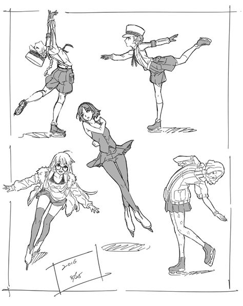 I wish some of the other P5 characters were able to Ice Skate during the title video. Ice Skating Body Base, Ice Skate Reference, Figure Skating Art Drawing, Ice Skating Base Drawing, Ice Skating Pose Reference Drawing, Ice Skating Art Drawing, Ice Skater Character Design, Ice Skating Pose Reference, Figure Skating Drawing Poses