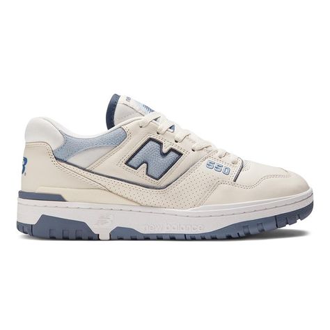 Beige New Balance 550, Trendy New Balance Sneakers 550, 550 New Balance Beige, New Balence550, New Balance 550 Vintage Indigo, New Balance 550 Beige Vintage Indigo, Pretty Sneakers, Dr Shoes, Vintage Indigo