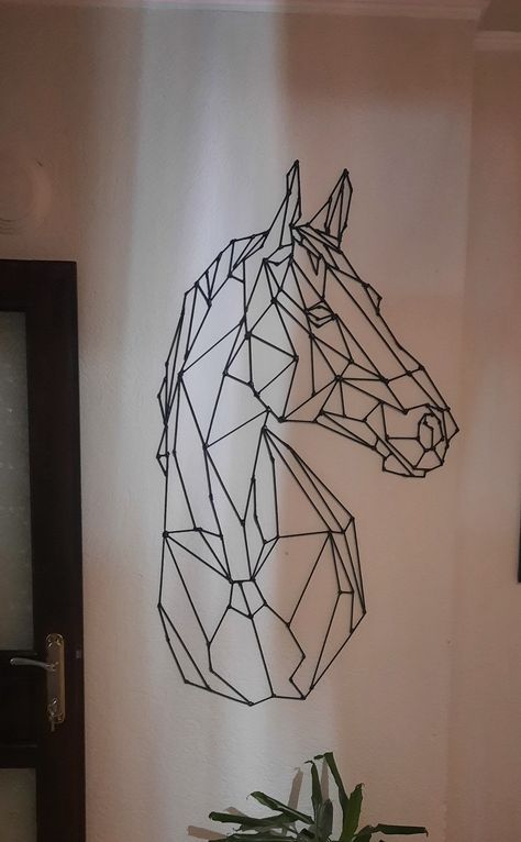 Horse Symbol, Geometric Horse, Glass Stencil, Instagram Words, Furniture Design Modern, Wall Painting, Origami, Furniture Design, Art Painting