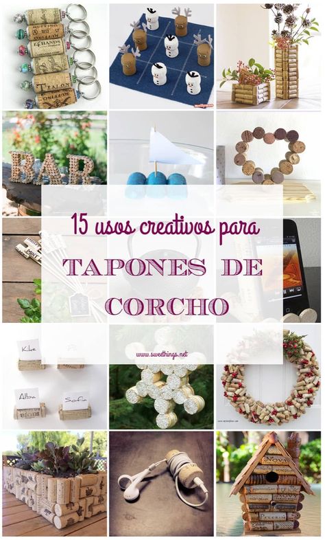 Los tapones de corcho suelen abundar en las casas, así que hoy os traigo una compilación de 15 usos creativos para los tapones de corcho. Upcycled Wine Corks, Cork Magnet, Cork Crafts Christmas, Wine Cork Wreath, Wine Cork Diy Crafts, Cork Ideas, Wine Cork Projects, Wine Cork Ornaments, Wine Cork Diy