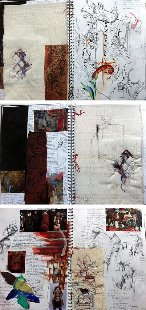 A Level Textiles: Beautiful Sketchbook Pages A Level Textiles Sketchbook, Sketchbook Layout, Textiles Sketchbook, A Level Textiles, A Level Art Sketchbook, Photo Polaroid, Observational Drawing, Art Textiles, Sketch Books