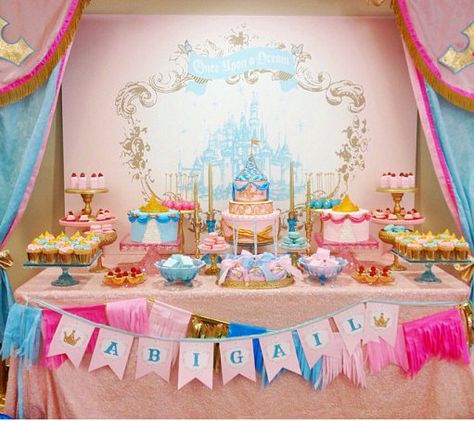 Princess Party Printable Backdrop by Itsy Belle Sleeping Beauty Birthday, Sleeping Beauty Birthday Party, Pink Princess Birthday Party, Aurora Birthday, Princess Backdrop, Pink Princess Birthday, Sleeping Beauty Party, Princess Backdrops, Princess Birthday Party Decorations