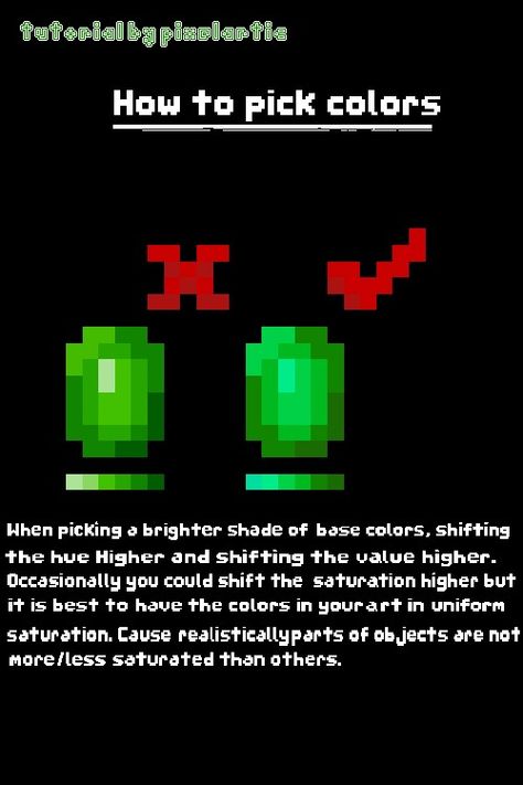 Pixel art tutorial on color picking Pixel Art Shading Tutorial, Hue Shifting, Art Shading, Indie Game Art, Animated Heart, Pixel Art Tutorial, Cool Pixel Art, Indie Game, Pixel Games