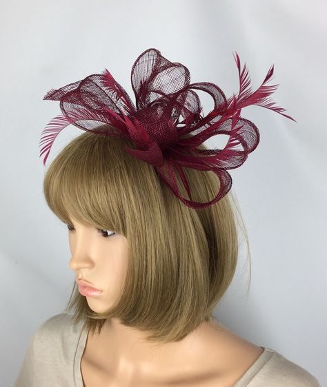 Burgundy Fascinator, Royal Blue Fascinator, Grey Fascinator, Ascot Ladies Day, Navy Fascinator, Green Fascinator, Ascot Races, Bronze Wedding, Red Fascinator