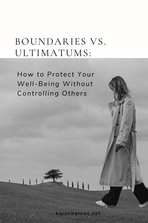 Women in a long coat walking with her head down deciding on setting a boundary or ultimatum Boundary Vs Control, Boundaries During Separation, Boundaries Vs Standards, Upholding Boundaries, Establishing Boundaries, Relationship Bases, Setting Healthy Boundaries, Mutual Respect, Focus On Me