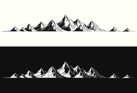 Mountain Range Drawing, Hood Canal, Olympic Mountains, Mount Washington, Mountain Tattoo, Free Vector Graphics, Mountain Range, Washington State, Vector Graphics