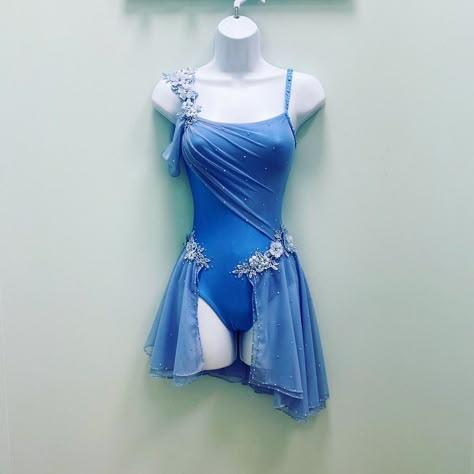 White Dance Costumes Contemporary, Custom Dance Costumes Lyrical, Cinderella Dance Costume, Ballet Performance Outfit, Blue Dance Costumes, Contemporary Leotard, Contemporary Dance Outfits, Lyrical Dance Costumes, Cute Dance Costumes