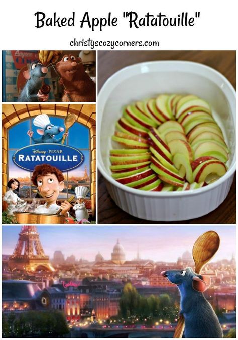 Ratatouille Disney Dinner Ideas, Ratatouille Disney Food Ideas, Pixar Food Recipes, Ratatouille Movie Recipe Dishes, Ratatouille Food Ideas, Ratatouille Themed Food, Ratatouille Inspired Food, Ratatouille Disney Movie Night, Ratatouille Disney Birthday Party