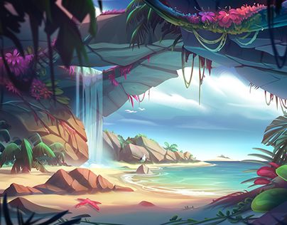 Check out new work on my @Behance portfolio: "Cove Environment Art" http://be.net/gallery/58258975/Cove-Environment-Art Environment Art, Landscape Concept, Fantasy Places, Landscape Scenery, Fantasy Art Landscapes, Landscape Illustration, Fantasy Concept Art, Animation Background, Environment Concept Art