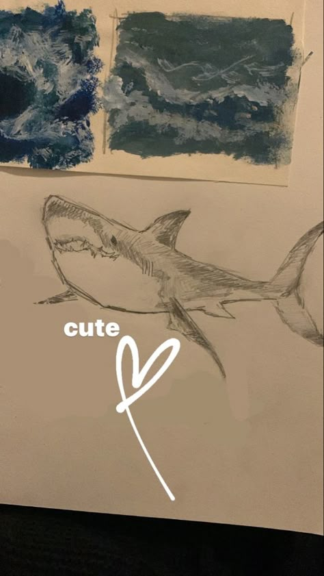 Sea Creature Drawings, Marine Doodles, Sea Creature Drawing, Ocean Doodles, Shark Doodle, Artbook Design, Sea Creatures Drawing, Shark Drawing, Shark Art