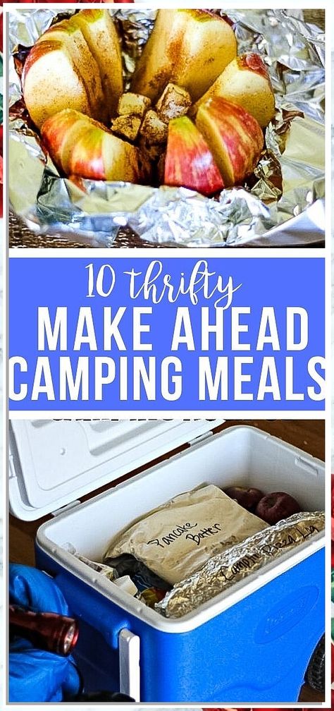 Camping hacks for the RV traveler. From seasoning your food to avoiding the cold, these tips will have you camping like a pro. Cheap Camping Meals, Campfire Eclairs, Make Ahead Camping Meals, Campfire Pizza, Camping Food Make Ahead, Camping Meal Planning, Cheap Camping, Camping Menu, Camping Lunches