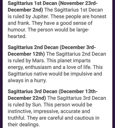 Sagittarius decans November Vs December Sagittarius, November Sagittarius Man, Cancers And Sagittarius, November Sagittarius Women, Sagittarius Decans, Zodiac Decans, Sagittarius Witch, November Sagittarius, Type 4 Enneagram