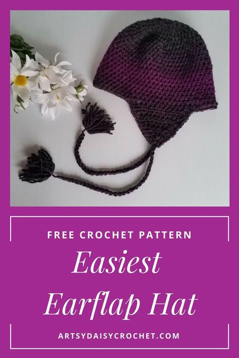 Crochet Hat Earflap, Crochet Caps, Crochet Adult Hat, Daisy Crochet, Crochet Snowflake Pattern, Crochet Baby Hat, Easy Crochet Hat, Crochet Baby Hat Patterns, Hat Patterns Free