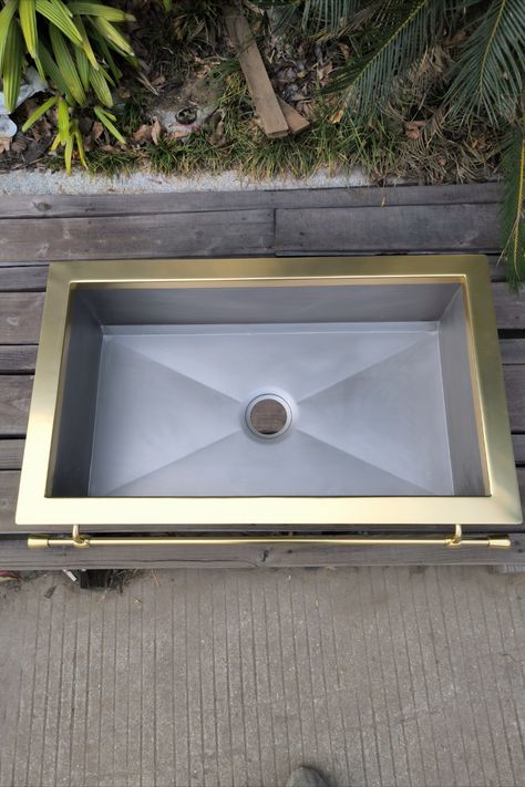 Brass Hardware Silver Sink, Stainless Steel Trough Sink, Stainless Steel Apron Sink With Towel Bar, Industrial Stainless Steel Sink, Stainless Steel Drop In Sink, Stainless Steel Farmhouse Sink, Brass Sink, Farm Sink, Basin Sink